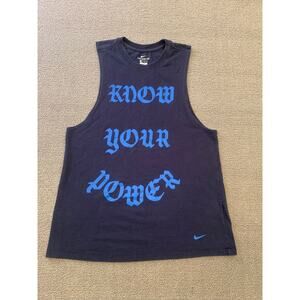 Nike Women XS Navy Tank Top Know Your Power Dri-Fit